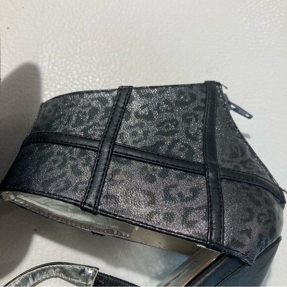 C LABEL Sz 9 Leopard Print Ankle Shaft Strappy Pointy Heeled Shooties - Picture 7 of 11